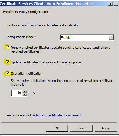Question:How To Configure Certificate Auto Enrollment Using Group