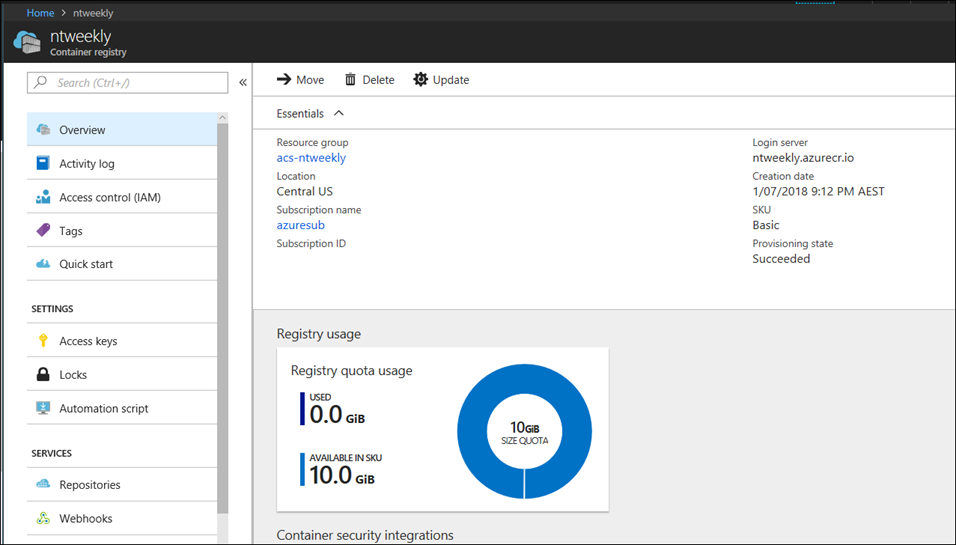 How To Setup Azure Container Register (ACR) – Learn Azure, OpenAI, M365 ...