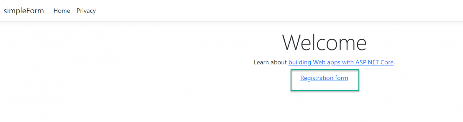 Asp Net Core Simple Form Example